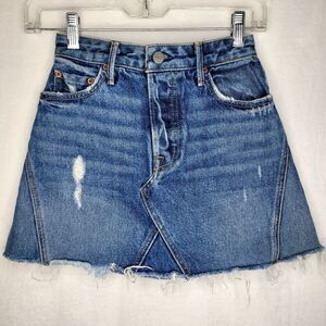GRLFRND Eva Distressed Mini Skirt Size 23
